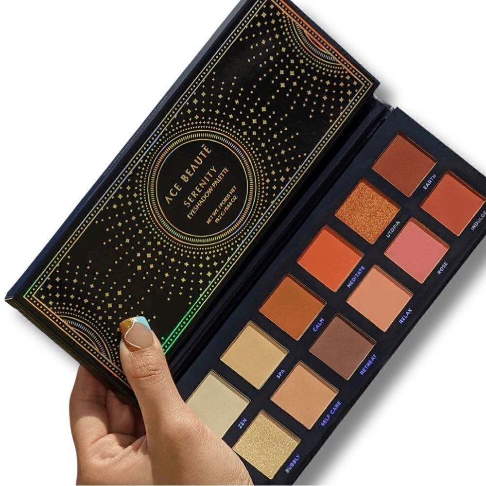 ACE BEAUTE Serenity 12 Shades Eyeshadow Palette • Limited Edition